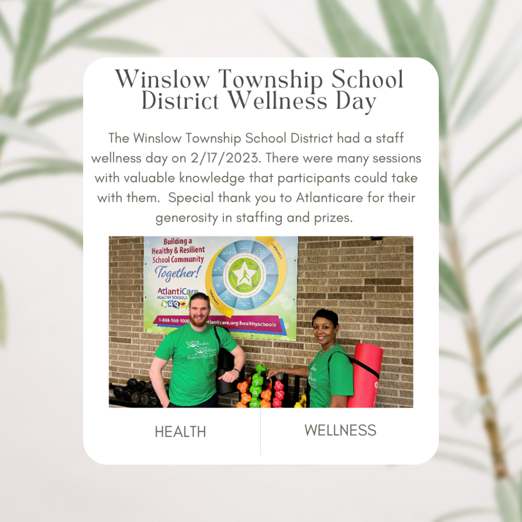 Winslow Township School District Wellness Day